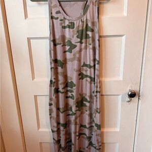Anthropology Sundry camouflage racer back Dress
